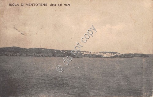Cartolina - Postcard - Isola di Ventotene dal mare anni …