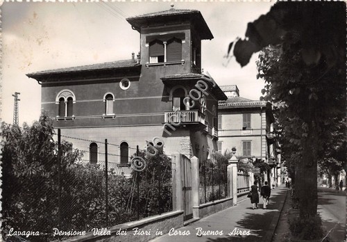 Cartolina - Postcard - Lavagna - Pensione Villa dei fiori …