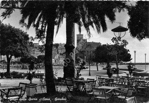 Cartolina - Postcard - Lerici - Giardini - 1955
