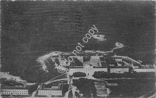 Cartolina - Postcard - Livorno Accademia Navale dall'alto 1921 VG