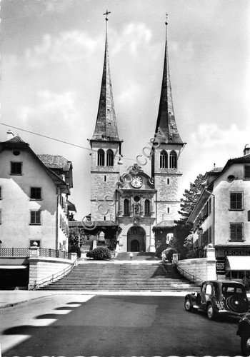Cartolina - Postcard - Luzern - Hofkirche - auto - …
