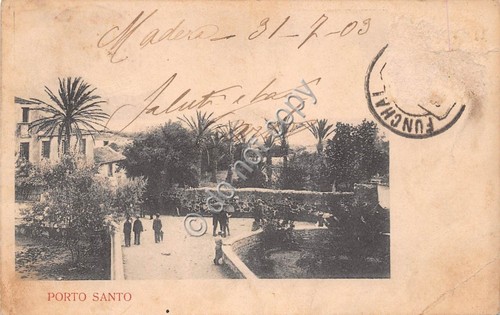 Cartolina - Postcard - Madeira Porto Santo animata 1909 VG
