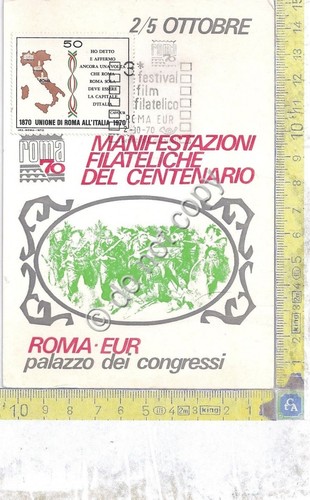 Cartolina - Postcard - Manifestazioni filateliche del centenario - 1970
