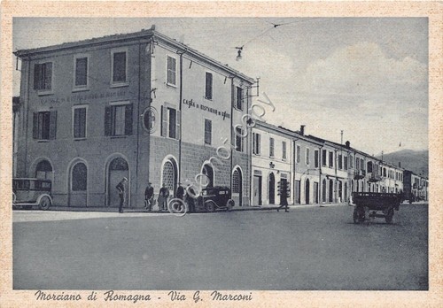 Cartolina - Postcard - Marciano di Romagna - Via Marconi …