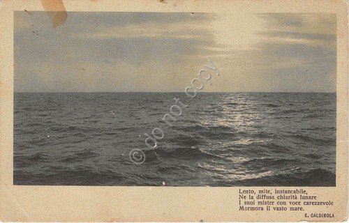 Cartolina - Postcard - Mare - Poesia Caldirola - NVG