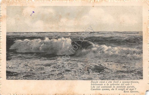 Cartolina - Postcard - Mare - Poesia Rosa Errera - …