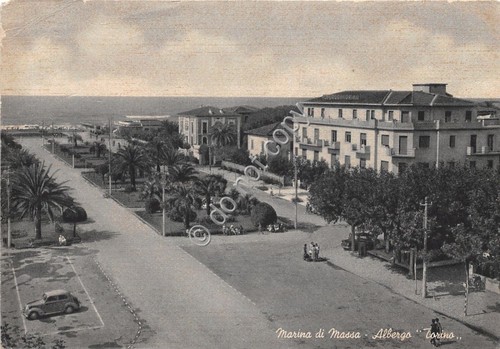 Cartolina - Postcard - Marina di Massa - Albergo Torino …
