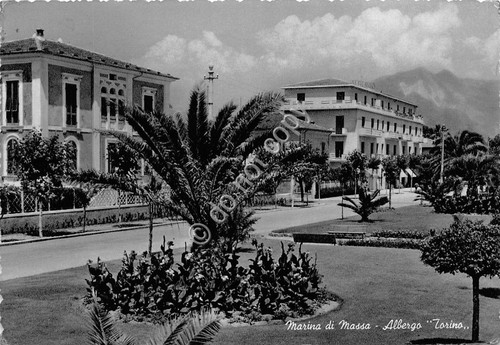 Cartolina - Postcard - Marina di Massa - Albergo Torino …