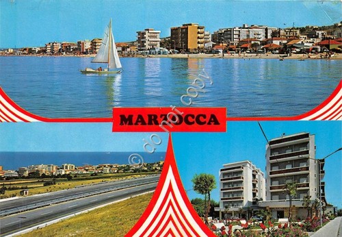 Cartolina - Postcard - Marzocca - Vedutine - 1990