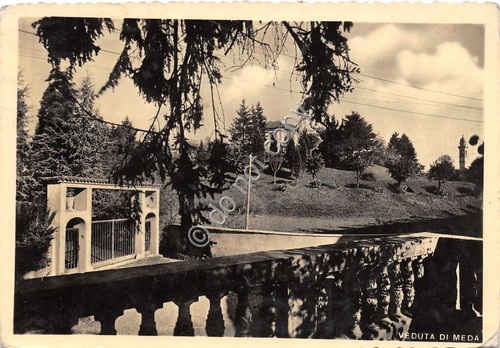 Cartolina - Postcard - Meda - veduta - 1953 (Milano)