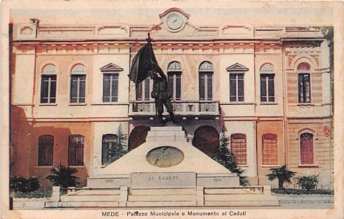 Cartolina - Postcard - Mede - Palazzo Municipale - Monumento …