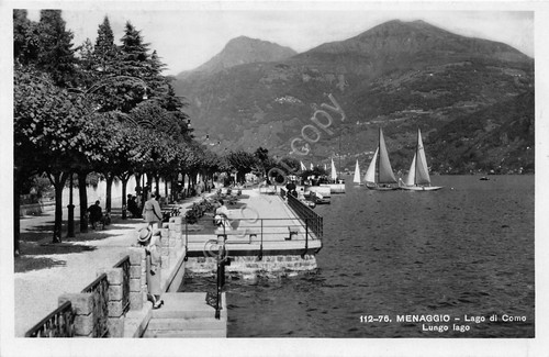 Cartolina - Postcard - Menaggio - Lungo Lago - Barca …