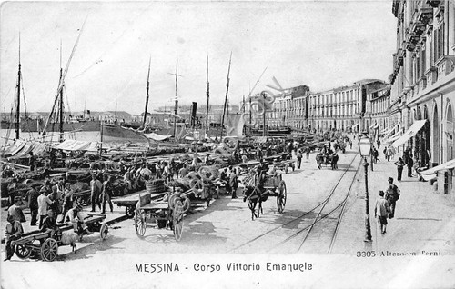 Cartolina - Postcard - Messina - Corso V. Emanuele - …