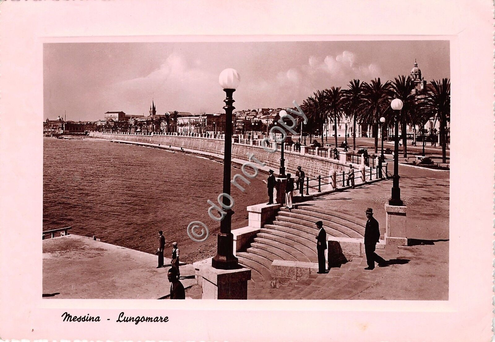 Cartolina - Postcard - Messina - Lungomare - 1950