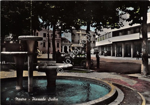 Cartolina - Postcard - Mestre - Piazzale Sicilia - 1958