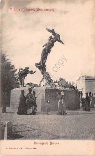 Cartolina - Postcard - Milano - Cimitero Monumentale -Monumento Branca …
