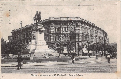 Cartolina - Postcard - Milano - Monumento a Garibaldi - …