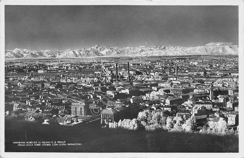Cartolina - Postcard - Milano - Panorama Nord Est dall'alto …