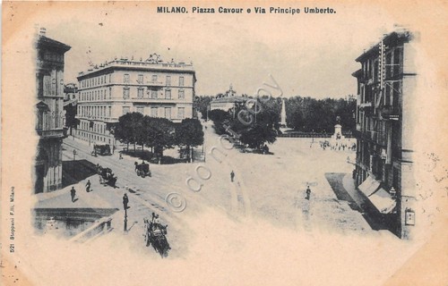 Cartolina - Postcard - Milano - Piazza Cavour - Via …