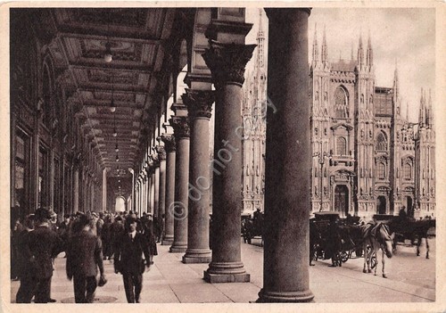 Cartolina - Postcard - Milano - Portici Settentrionali - animata …