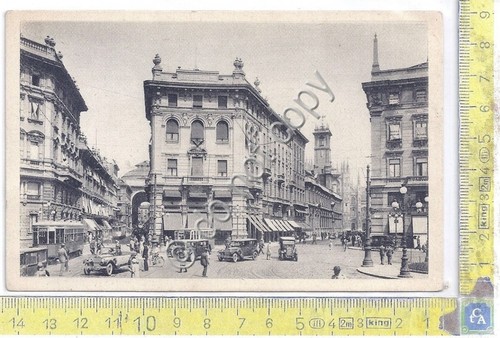 Cartolina - Postcard - Milano - Via T.Grossi - Animata …