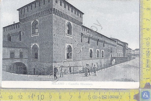 Cartolina - Postcard - Milano -Castello Sforzesco - animata - …