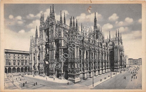 Cartolina - Postcard - Milano Il Duomo animata 1936