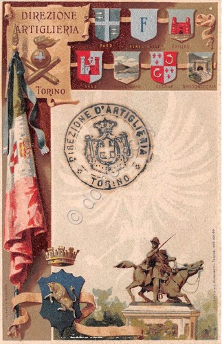 Cartolina - Postcard - Militaria - Direzione d'Artiglieria - Torino