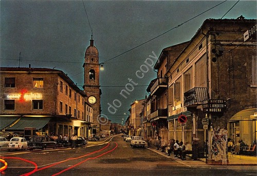 Cartolina - Postcard - Moglia - via del paese - …