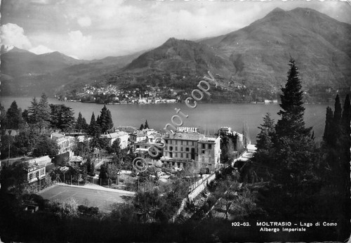 Cartolina - Postcard - Moltrasio Albergo Imperiale dall'alto 1951 (Como)
