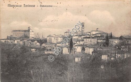 Cartolina - Postcard - Moncucco Torinese panorama 1915