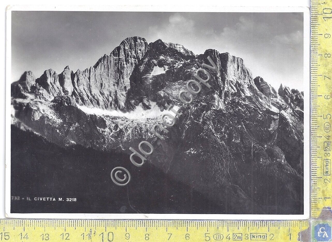 Cartolina - Postcard - Monte Civetta - anni '50