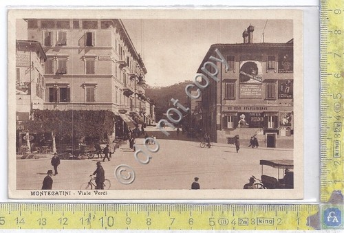 Cartolina - Postcard - Montecatini - Via Verdi - animata …