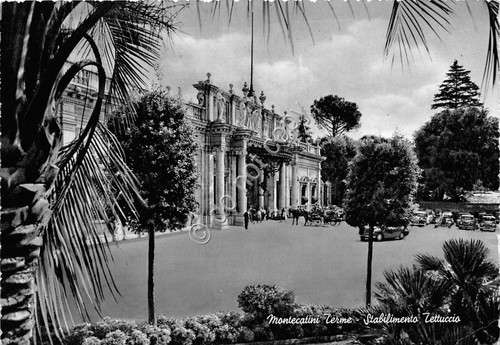 Cartolina - Postcard - Montecatini- Stabilimento Tettuccio - auto d'epoca …