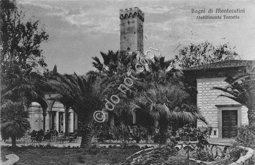 Cartolina - Postcard - Montecatini Bagni Stabilimento Torretta 1925