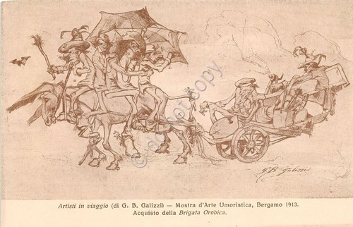 Cartolina - Postcard - Mostra d'Arte Umoristica - Bergamo - …