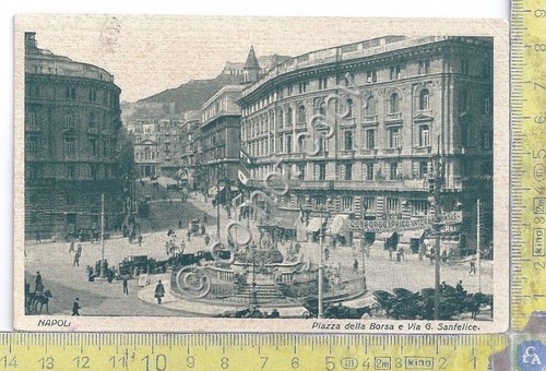 Cartolina - Postcard - Napoli - Piazza Borsa - Via …