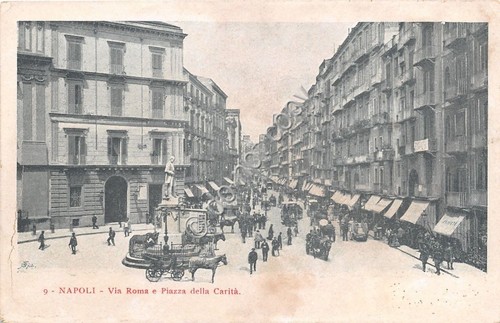 Cartolina - Postcard - Napoli - Via Roma - Piazza …
