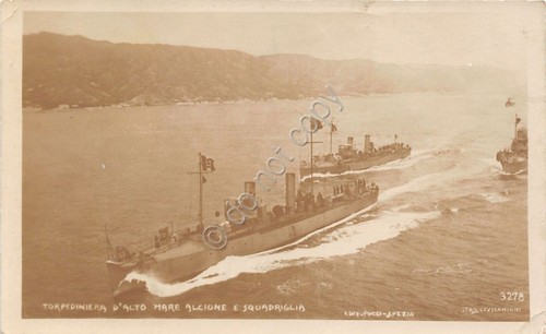 Cartolina - Postcard - Nave - Torpediniere Alcione e squadriglia …