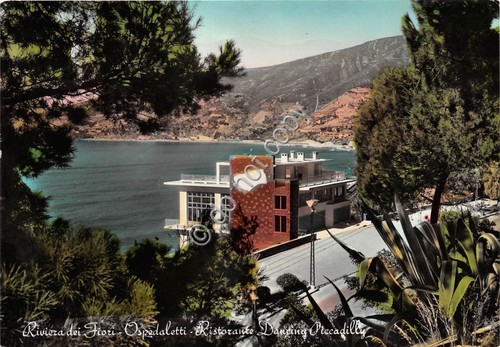 Cartolina - Postcard - Ospedaletti Ristorante Dancing Piccadilly1958