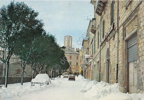Cartolina - Postcard - Palena - via del paese - …
