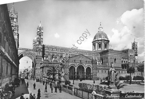 Cartolina - Postcard - Palermo - Cattedrale - animata - …