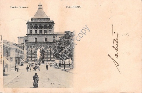 Cartolina - Postcard - Palermo - Porta Nuova - Animata …