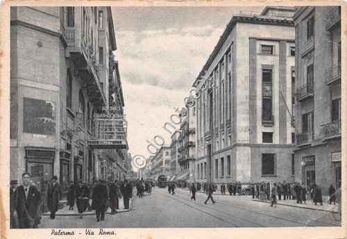 Cartolina - Postcard - Palermo - Via Roma - Animata …