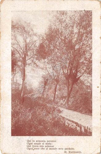 Cartolina - Postcard - Panorama con alberi - Poesia Rapisardi …
