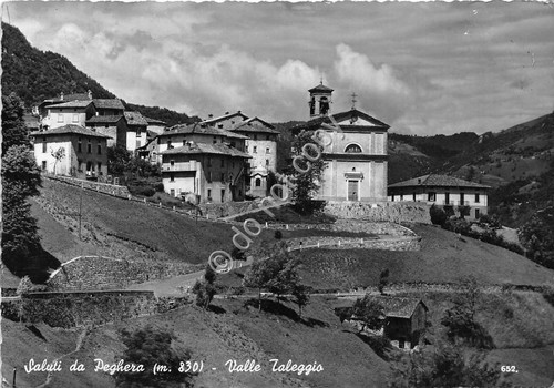 Cartolina - Postcard - Peghera - Panorama - 1960