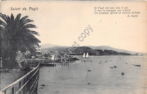 Cartolina - Postcard - Pegli - Genova - Poesia A. …