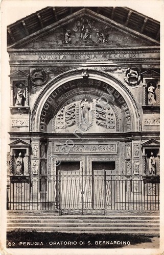 Cartolina - Postcard - Perugia Oratorio S. Bernardino anni '40