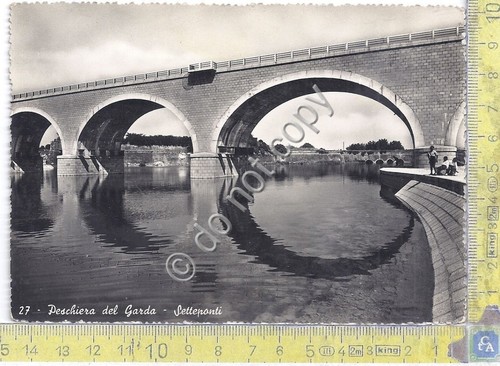 Cartolina - Postcard - Peschiera - Setteponti - anni '50/60 …