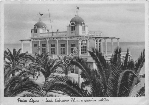 Cartolina - Postcard - Pietra Ligure - Stabilimento Flora - …